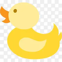 黄色扁平可爱小鸭子