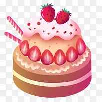 草莓生日蛋糕图标