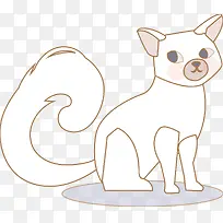 扁平化可爱小猫设计矢量图下载