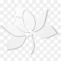 白色扁平化莲花