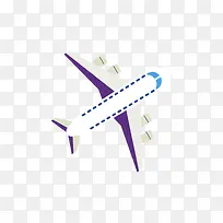 紫白色的飞机