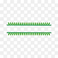 矢量分割线分隔纯色草绿色