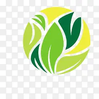 圆形叶子组合logo设计素材