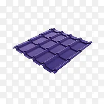 一个紫蓝色小型一侧边屋顶瓦片