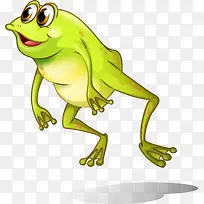 跳跃的绿色青蛙