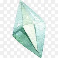 手绘绿色钻石