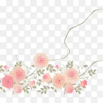 文艺风粉色花朵装饰