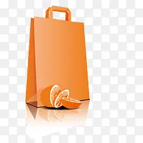 橙子手提袋矢量图