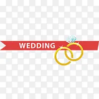 婚礼金色求婚戒指