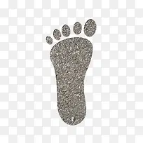 灰色泥土组成的脚印素材