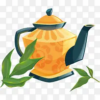 叶子茉莉花茶饮品
