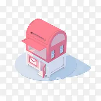 3D粉色邮箱