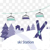 紫色房子滑雪度假中心