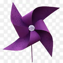 紫色手工装饰风车