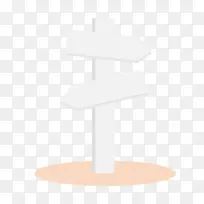 白色木板指示牌矢量图