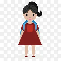 创意中小学生开学日学生
