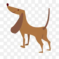 卡通棕色的小狗设计