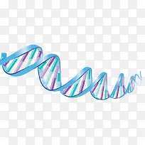 卡通彩色DNA结构图抠图