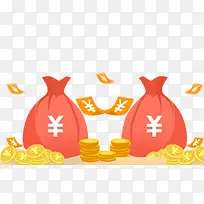 卡通守护金元宝福袋金币