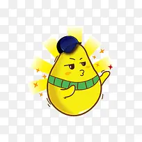 手绘卡通夏日清新吉祥物木瓜