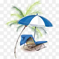 遮阳伞海边素材 夏 立夏 暑天PNG 元素