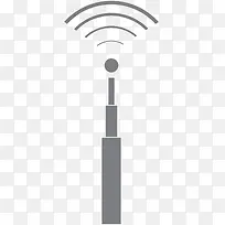 灰色扁平wifi信号