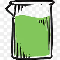 绿色液体烧杯器皿