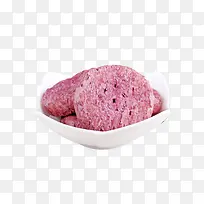 一碟香脆的紫薯饼干
