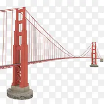 红色弧形状铁索桥