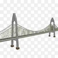 弧形灰色直行大铁索桥