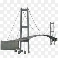 石桥灰色铁桥大铁索桥