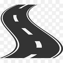 创意矢量弯曲的道路图