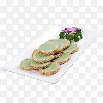 产品实物绿茶饼