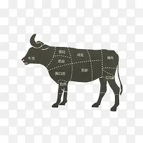 牛部位分割图：牛牛