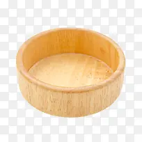 棕色容器浅口圆形木制碗实物