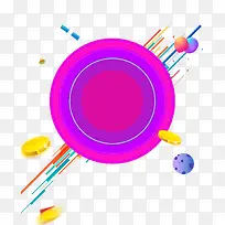 紫色创意圆形促销图标