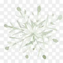 唯美清新的水彩雪花