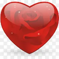Rosy heart Icon