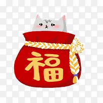 中国风红色福袋设计