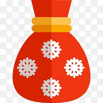 红色圣诞节雪花福袋