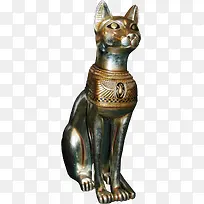 猫咪铜像摆件免扣素材