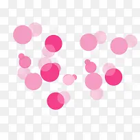浪漫节日粉红色圆圈装饰图案