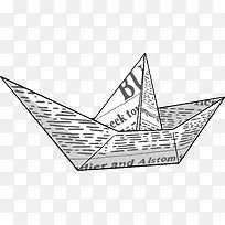 报纸折纸小船