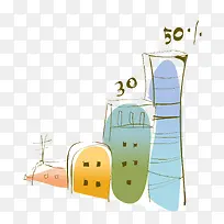 手绘街道素材