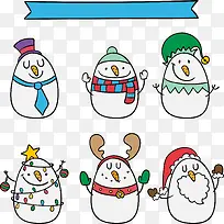 圣诞节卡通雪人图