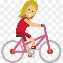 一个骑自行车的女孩