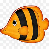 黄色条纹小丑鱼