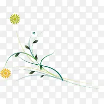 矢量藤条花纹