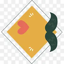 矢量图创意胡子画框