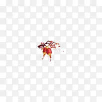 红色梅花灯笼组合